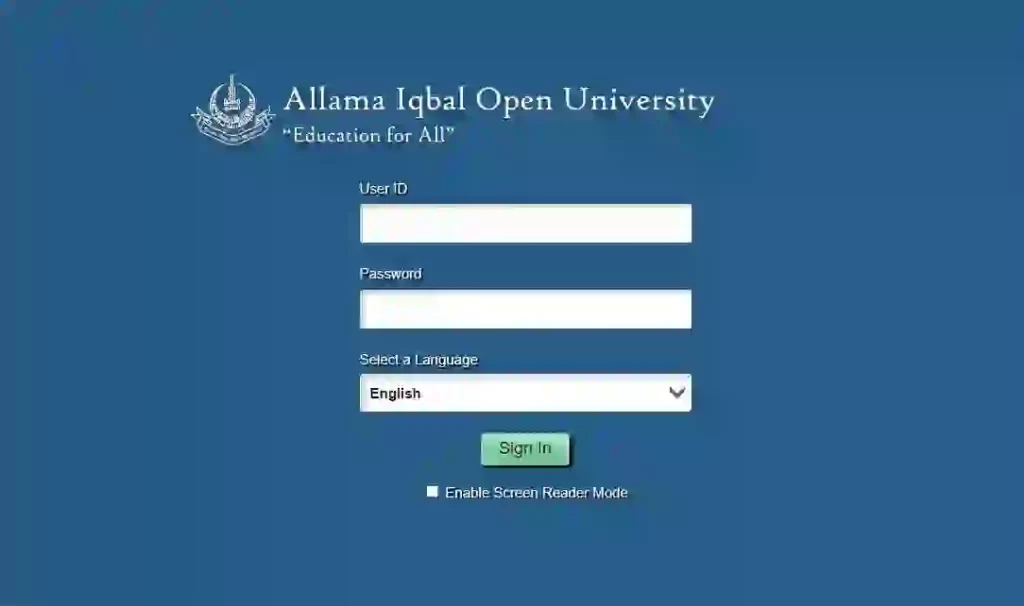 AIOU enrollment Portal