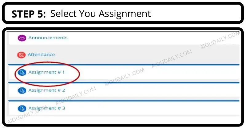 Select assignment aaghi lms portal aiou